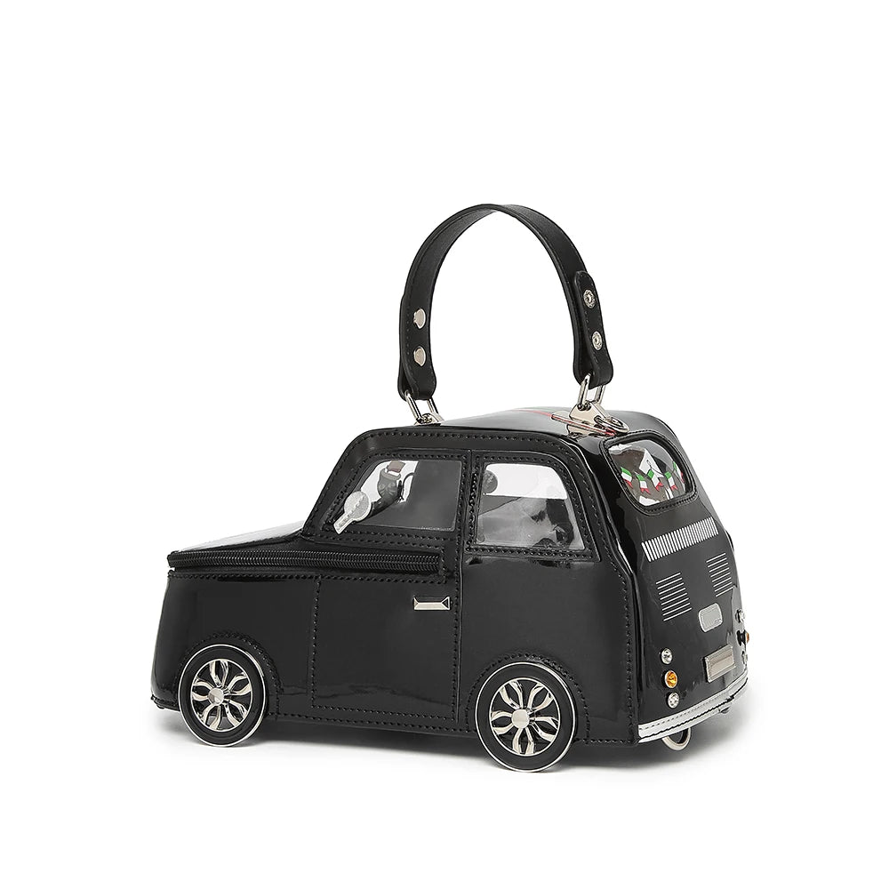 2025 New Cute Cartoon Car Shaped Handbag Ladies Creative 3D Personality Bag Fashionable Ladies Tote Bag