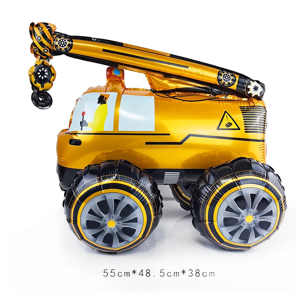 construction truck party tablecloth table runner Engineering excavator theme table cover boy construction birthday party decor