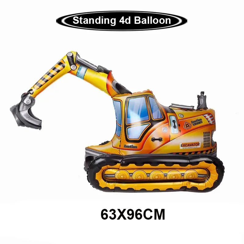 construction truck party tablecloth table runner Engineering excavator theme table cover boy construction birthday party decor
