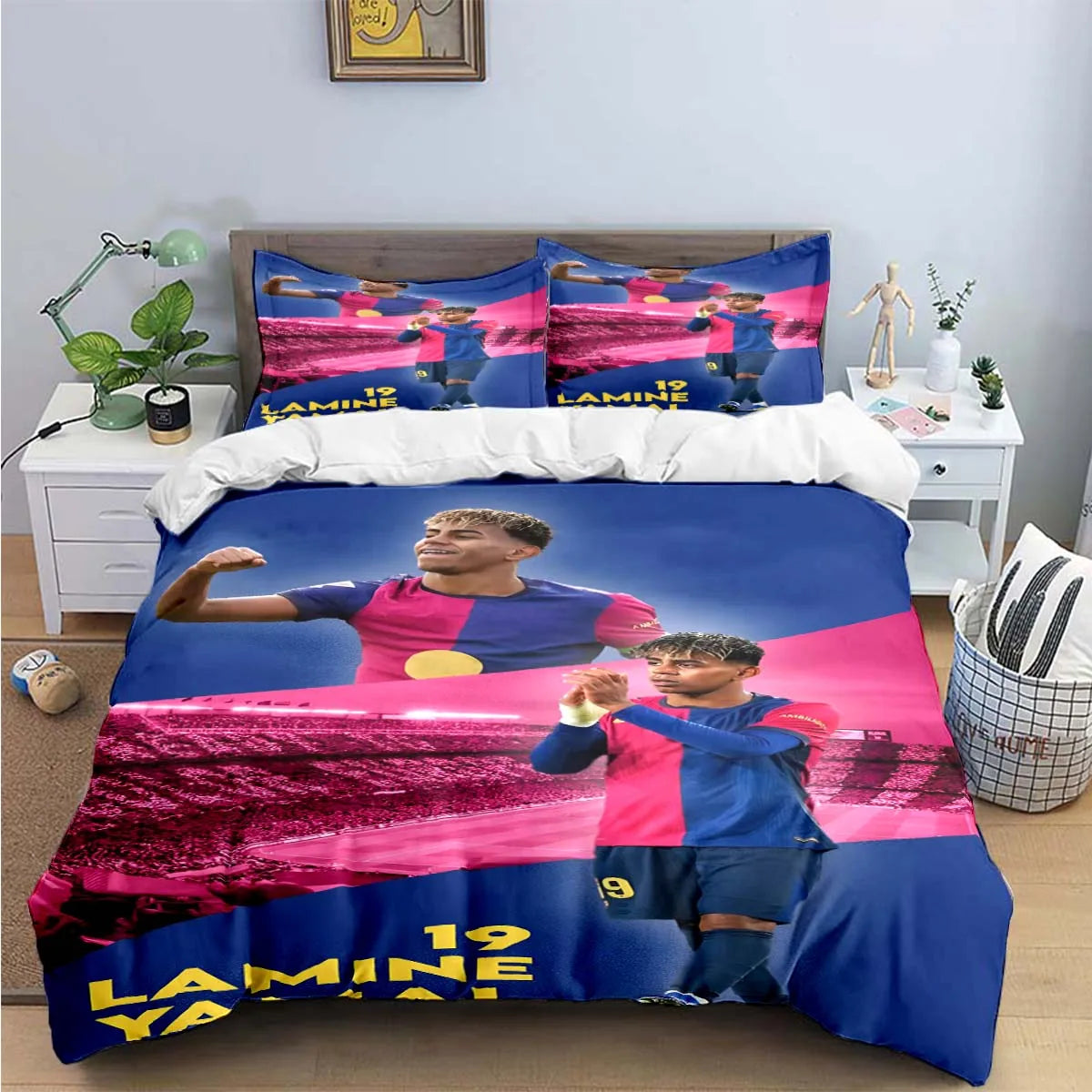 Spain Football Cenozoic Star L-Lamine Y-Yamal Bedding Sets Bed Supplies Set Duvet Cover Bed Comforter Set Bedding Set Gift