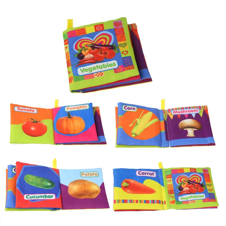 Baby Soft Cloth Book 0-36M Early Learning Toy Parent-child Interactive Montessori Puppet Educational Toy for Boy Girl Kids Gift