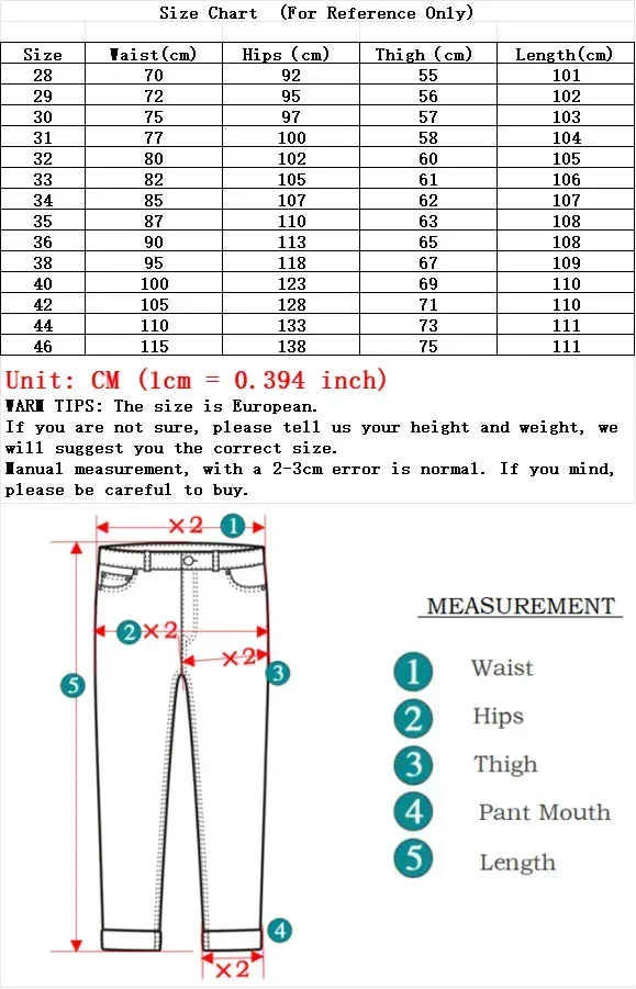 Large Size 40 42 44 46 2025 New Business Casual Stretch Trousers Classic Blue Denim Pants Male Men's Loose Straight Jeans
