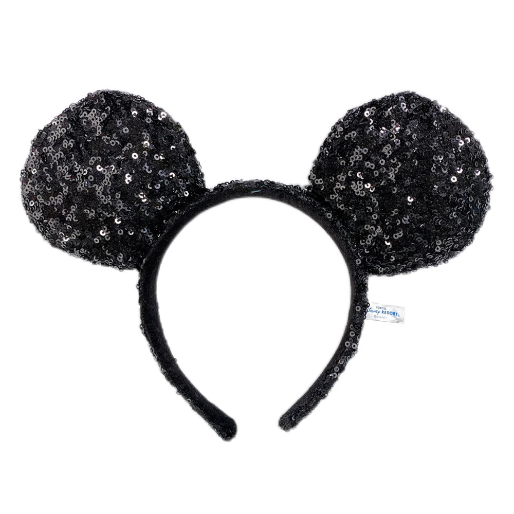 Disney Captain America Shield Mickey Mouse Ear Headband PU Leather Disneyland Mickey Adult/Child Cosplay Girl Accessorie