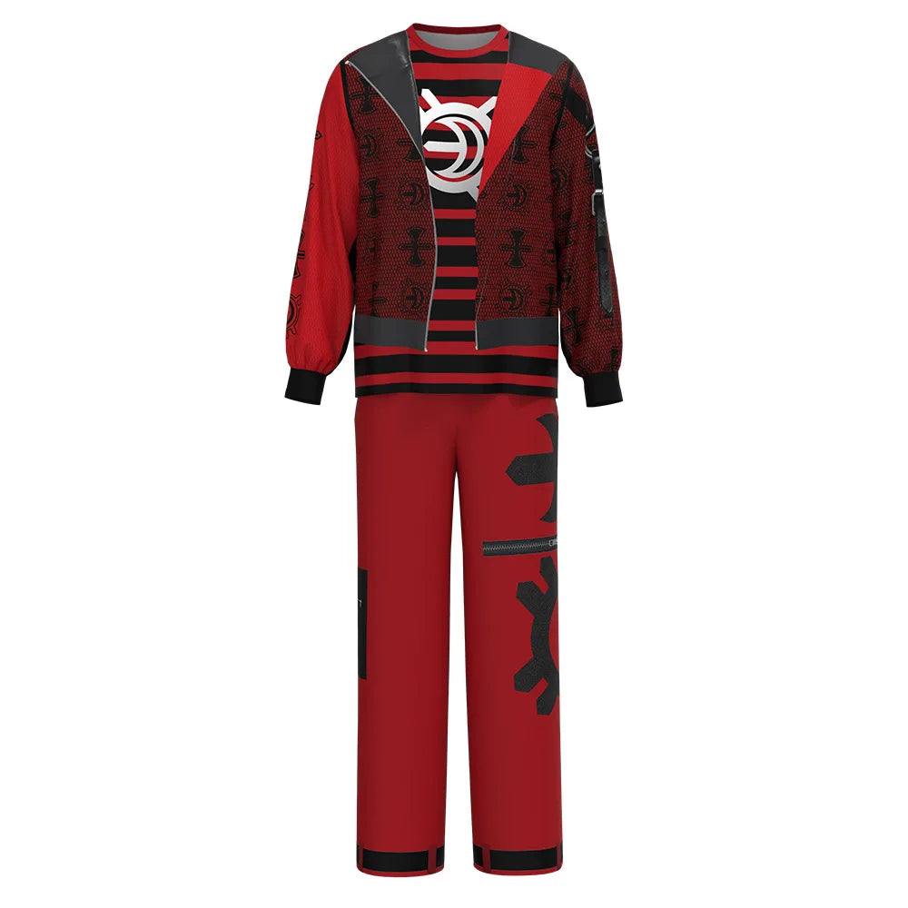 Disney Zombies 4 Costume for Victor Nova Addison 3D Print Polyester Role Play Clothing for Kids Teens Halloween Performance Suit