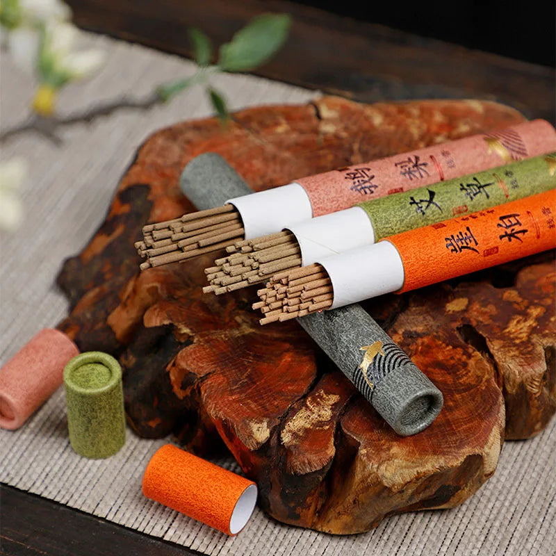 12 Kinds of Natural Sandalwood Incense Sticks in Gift Box 5g X 10.5cm Living Room Scents for Home Fragrance Osmanthus