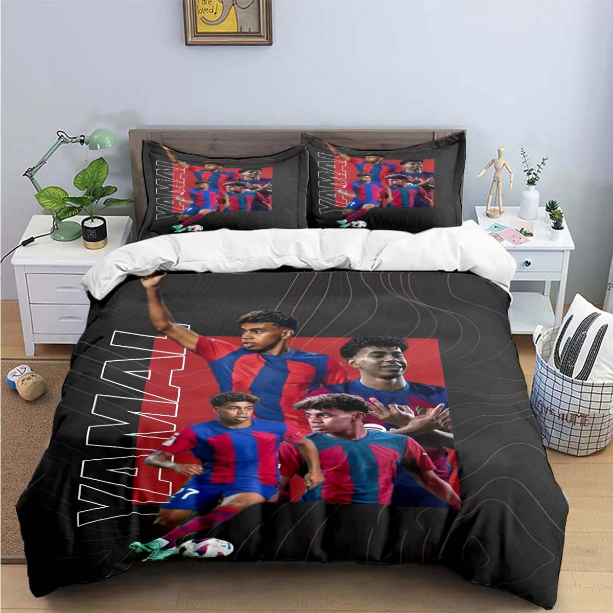 Spain Football Cenozoic Star L-Lamine Y-Yamal Bedding Sets Bed Supplies Set Duvet Cover Bed Comforter Set Bedding Set Gift