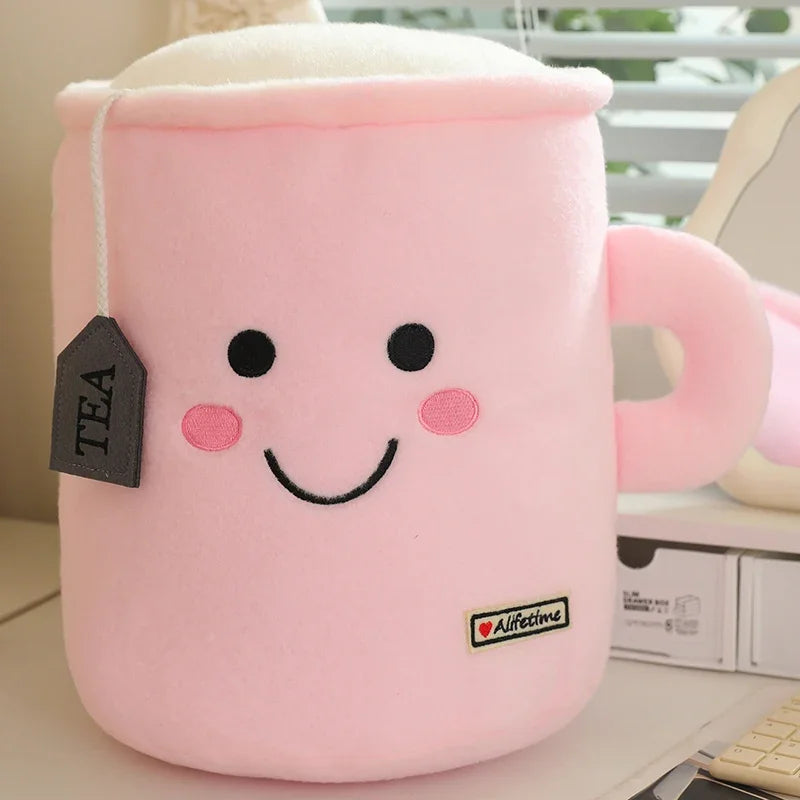 Kawaii Tea Reversible Plush Soft Cute Food Milk Tea Soft Hug Birthday Christm milk tea cup plush toy to send holiday gift