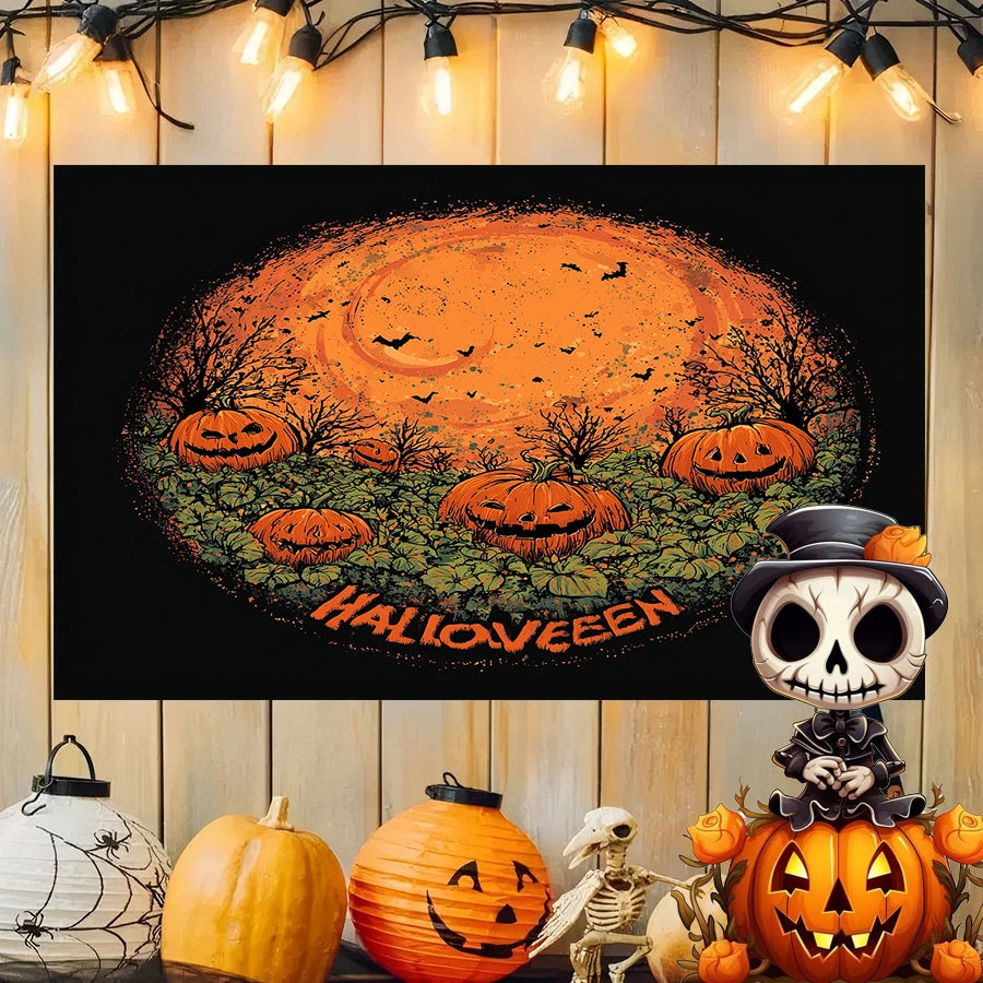 Halloween Pumpkin Art Background Cloth Hanging Cloth Bedroom Bedside Decorative Wall Cloth Rental Dormitory Tapestry