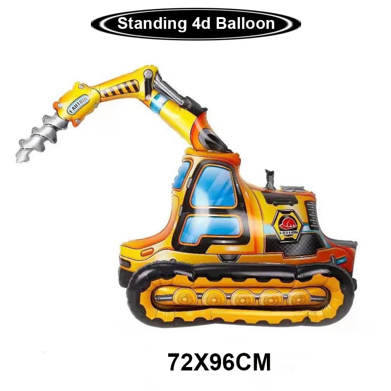 construction truck party tablecloth table runner Engineering excavator theme table cover boy construction birthday party decor