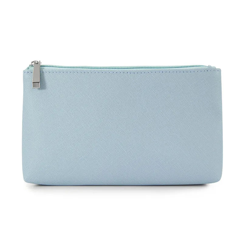 Customized Name PU Cosmetic Bag Large Capacity Three-Piece Set Women's Storage Bag Portable Lipstick Waterproof Wash Bag
