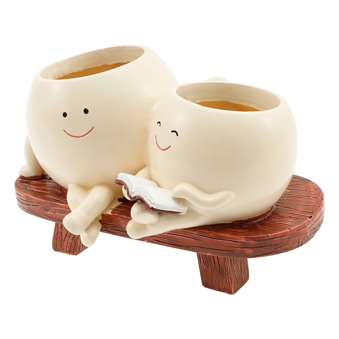 Succulent Pots Smile Face Planter Pot Resin Cute Swing Chair Hanging Creative Flower Planter for Indoor Outdoor Plants