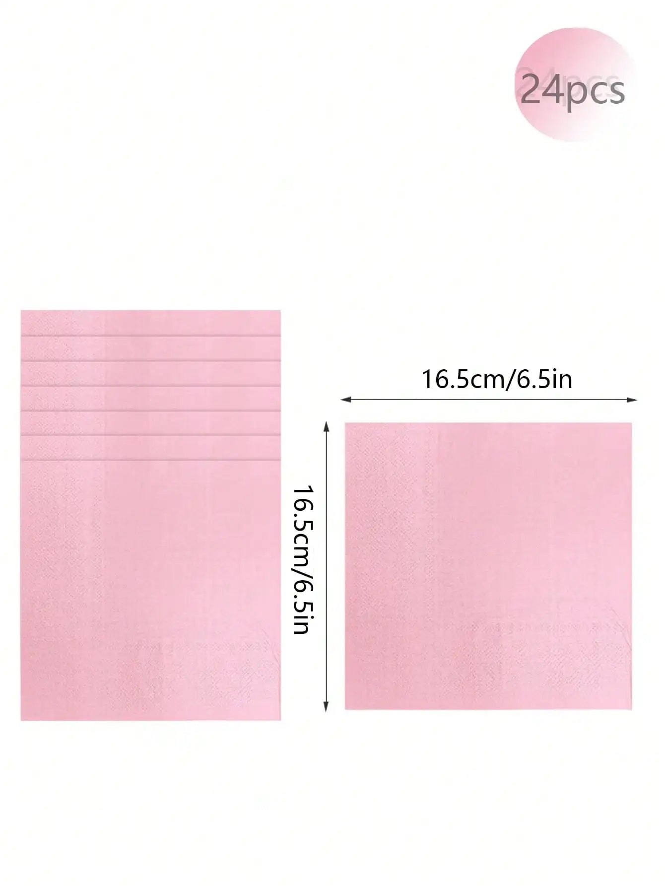Pink Party Supplies Set Include Paper Plastic Spoons Forks Knives 9/7 Inch Disposable Dinner Dessert Plates