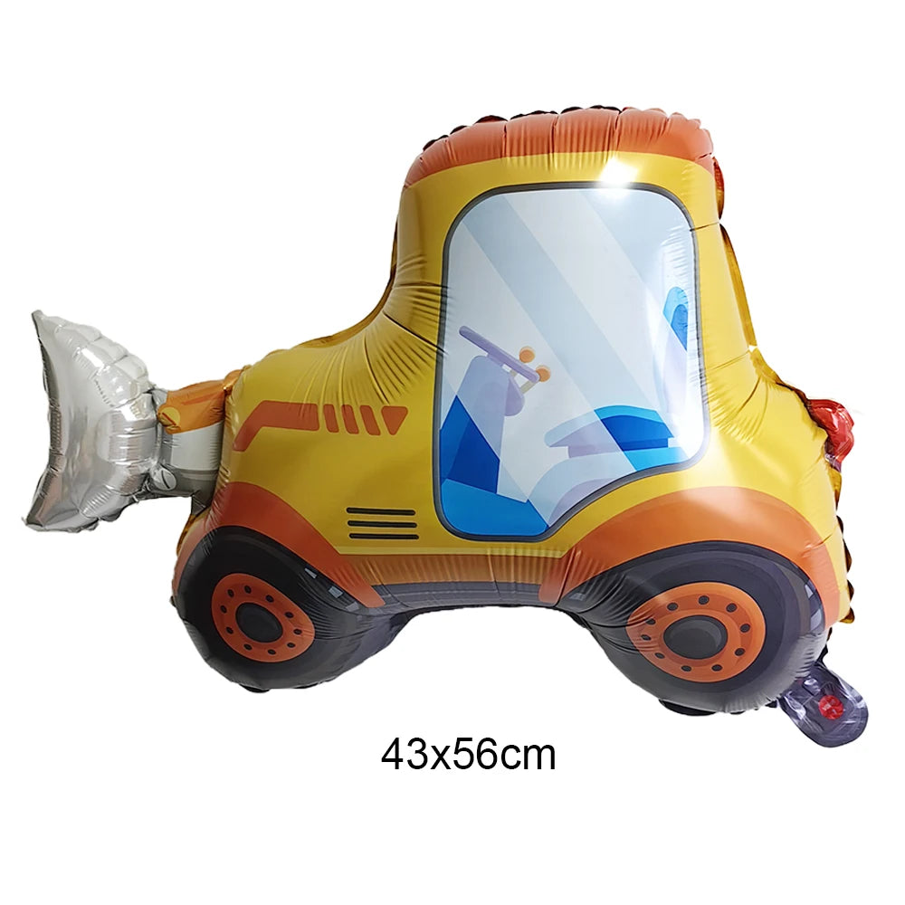 construction truck party tablecloth table runner Engineering excavator theme table cover boy construction birthday party decor