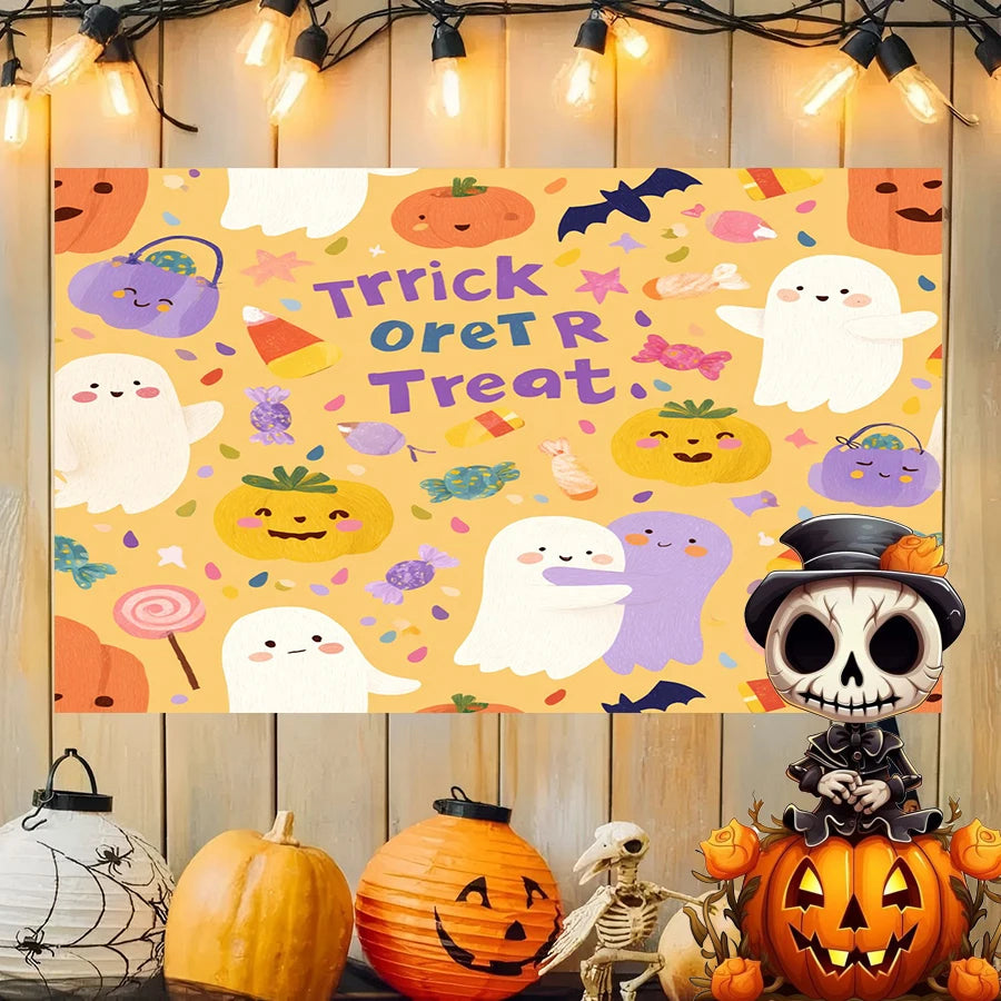 Halloween Pumpkin Art Background Cloth Hanging Cloth Bedroom Bedside Decorative Wall Cloth Rental Dormitory Tapestry