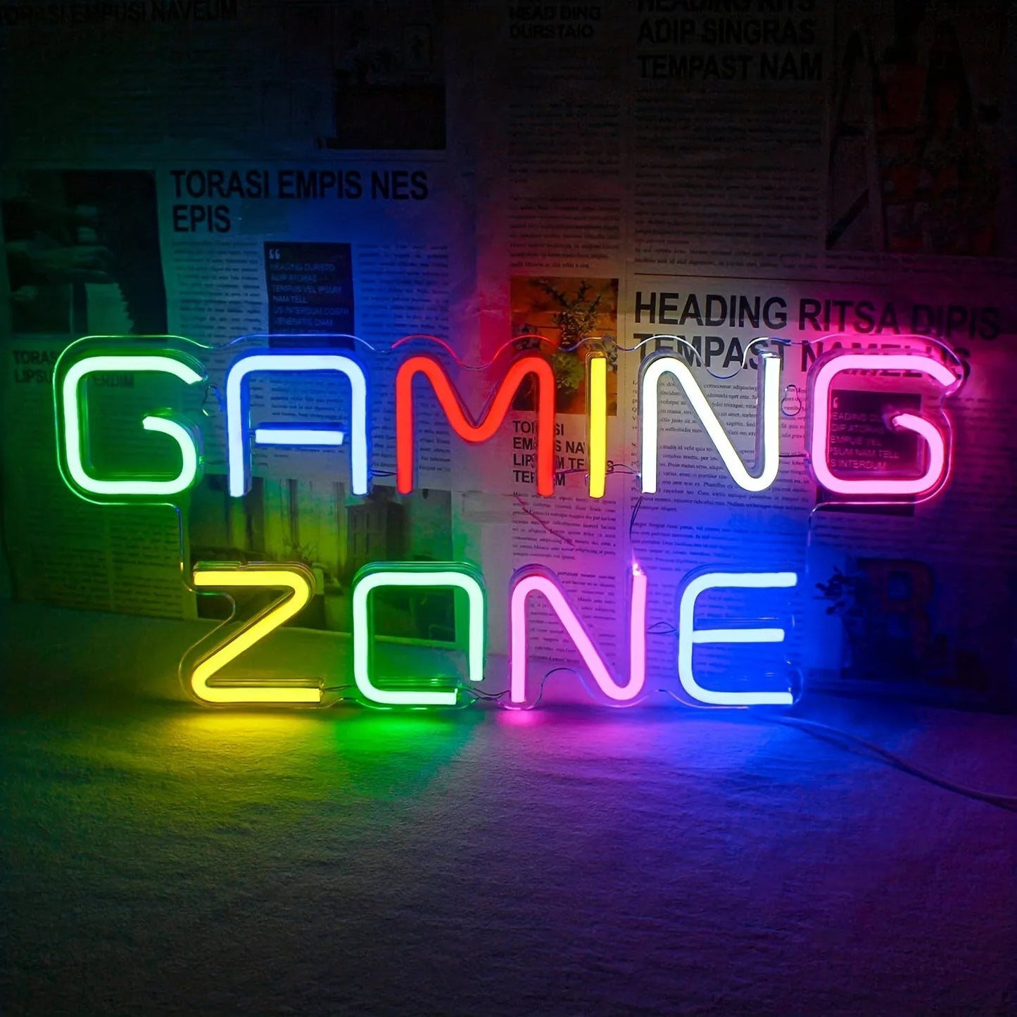 Gamepad Shaped LED Neon Sign for Gamer Room Decor, Gaming Neon Sign for Boys Room Wall Decor, USB Powered Gamer Gifts for Teens