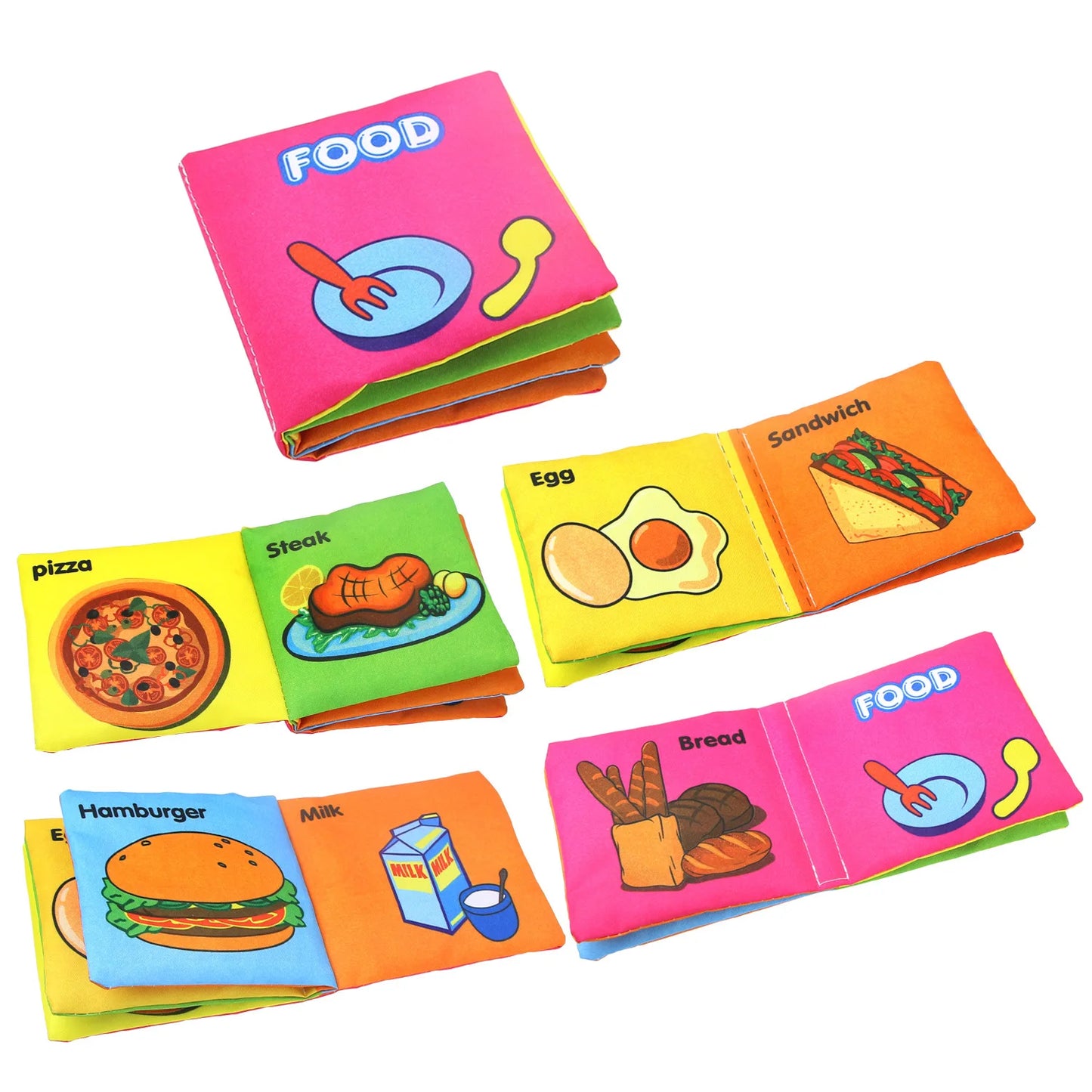Baby Soft Cloth Book 0-36M Early Learning Toy Parent-child Interactive Montessori Puppet Educational Toy for Boy Girl Kids Gift