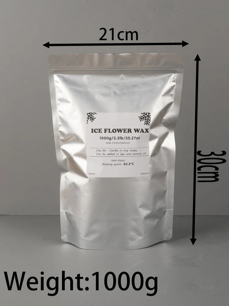 500g-1000g White Sand Wax Ice Flower Wax DIY Scented Candle Making Accessories Snowflake Wax Pearl Candles Sand Painting Tools
