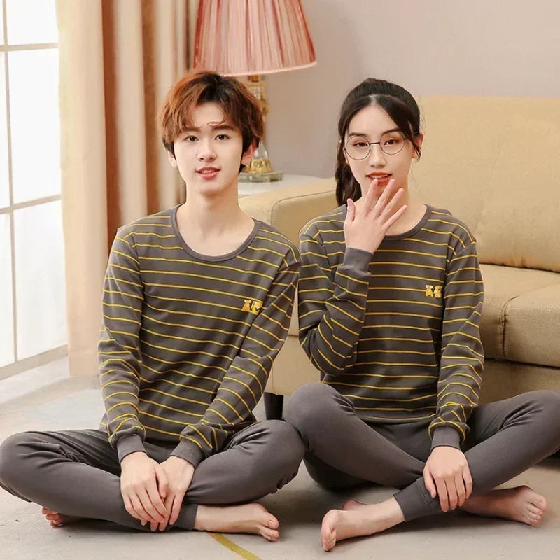 Teenager Boys Animal Cat Pajamas Children's Sleepwear for 12 14 16 Years Kids Pyjamas Cartoon Homewear Cotton Girls Pijamas Suit
