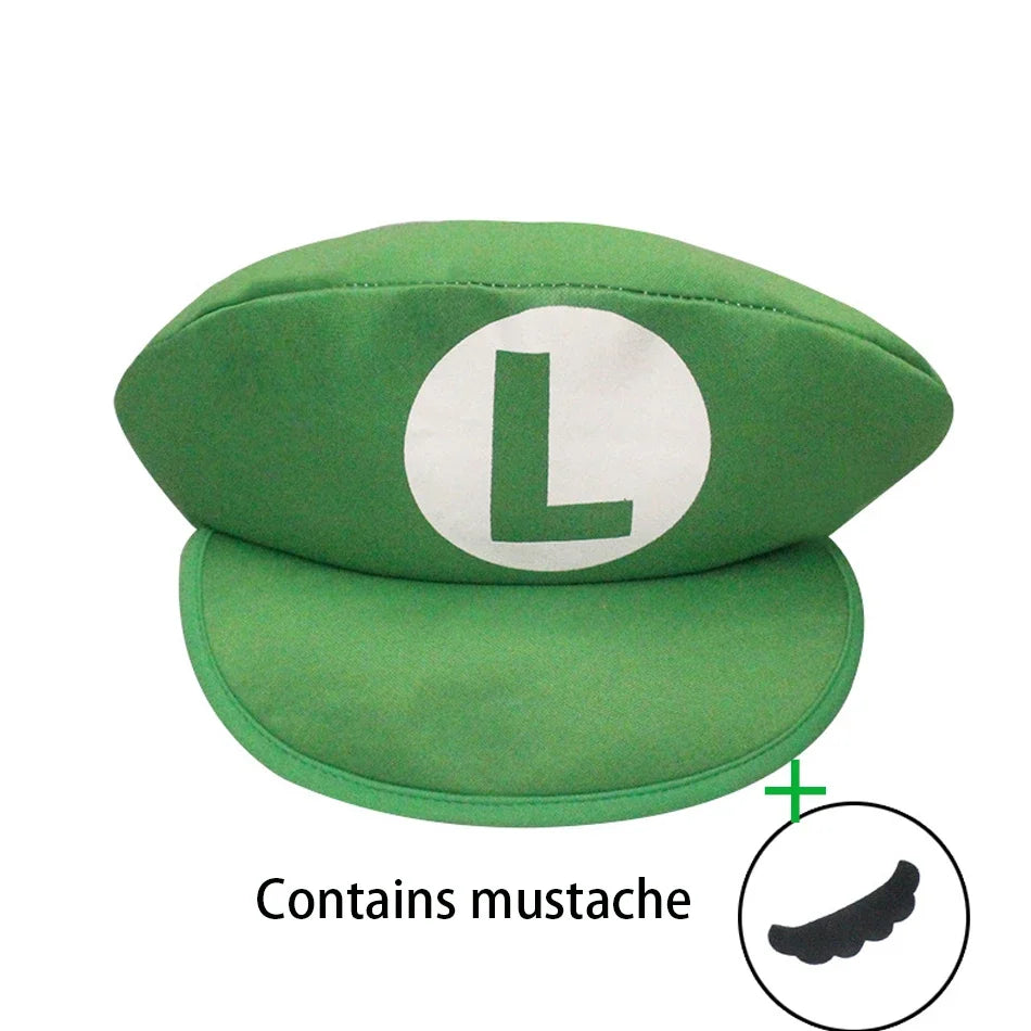 Mario Bros. Luigi Animation Cosplay Classic Hat Game Anime Figure Halloween Costume Unisex Kids Adults Baseball Cap Party Gift