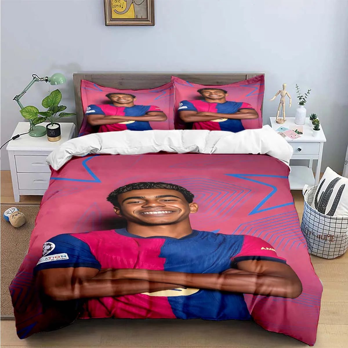 Spain Football Cenozoic Star L-Lamine Y-Yamal Bedding Sets Bed Supplies Set Duvet Cover Bed Comforter Set Bedding Set Gift