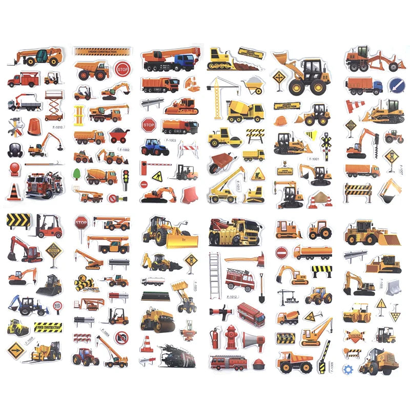 12 Sheets/Set 3D Dinosaur Stickers for Kids Toys Home Wall Decor Cartoon Sticker Scrapbooking Boys Notebook Diary Label