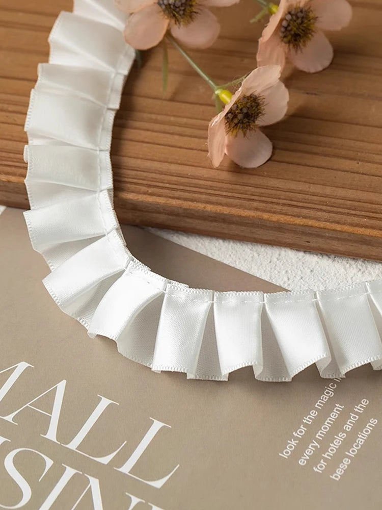 2Meters White Wedding Dresses Lace For Diy Sewing Ribbons Trimming Needlework Sewing Supplies Apparel Decor Handmade Material