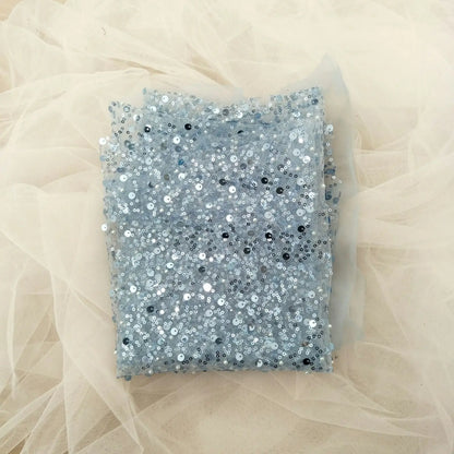 20 Colors beauty  wedding dress beading fashion dress lace fabric with pearls 130cm width bridal lace fabric sell by yard