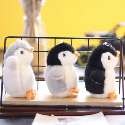 11CM Penguin Plush Pendant Soft Easy Hanging Mini 3D Eyes Cute Penguin Plush Keychain Stuffed Animals Bag Accessories for Gift