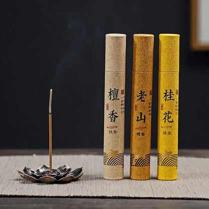 12 Kinds of Natural Sandalwood Incense Sticks in Gift Box 5g X 10.5cm Living Room Scents for Home Fragrance Osmanthus