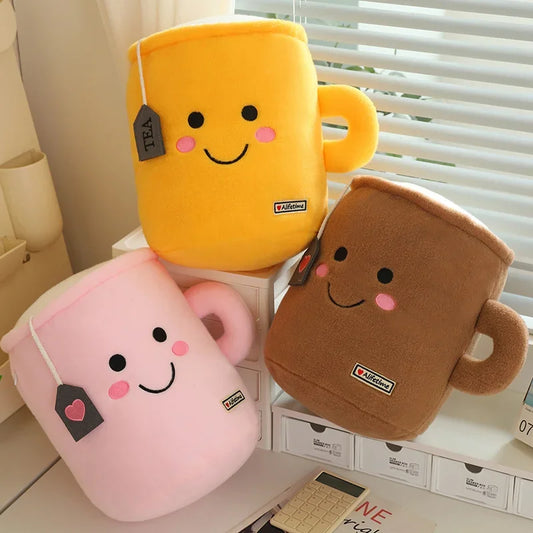 Kawaii Tea Reversible Plush Soft Cute Food Milk Tea Soft Hug Birthday Christm milk tea cup plush toy to send holiday gift