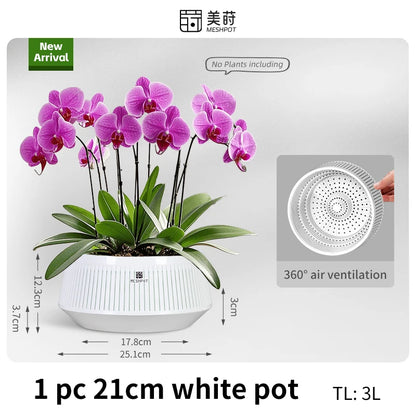 Meshpot Orchid Pot with Holes Plastic Flower Pot Decorative African Violet Pots with Air-Pruning and Good Air Circulation