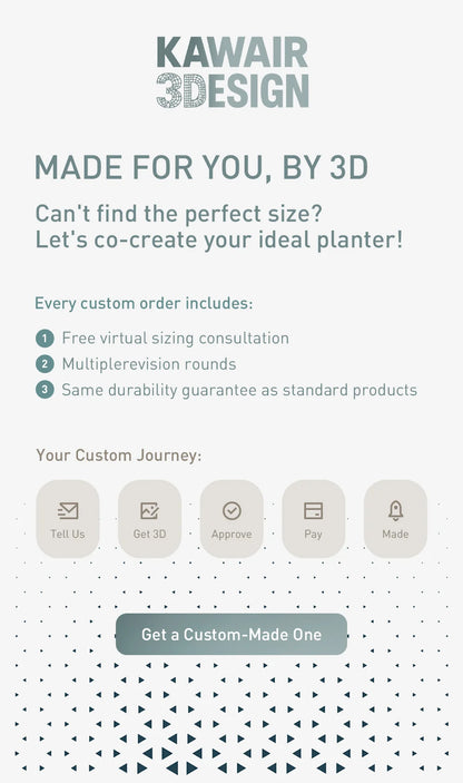 3D Printed Biodegradable Irregular Geometry Flower Pot - Textured Linear bonsai pots for Home Decoration & Gift (Eco-Friendly)