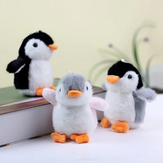 11CM Penguin Plush Pendant Soft Easy Hanging Mini 3D Eyes Cute Penguin Plush Keychain Stuffed Animals Bag Accessories for Gift
