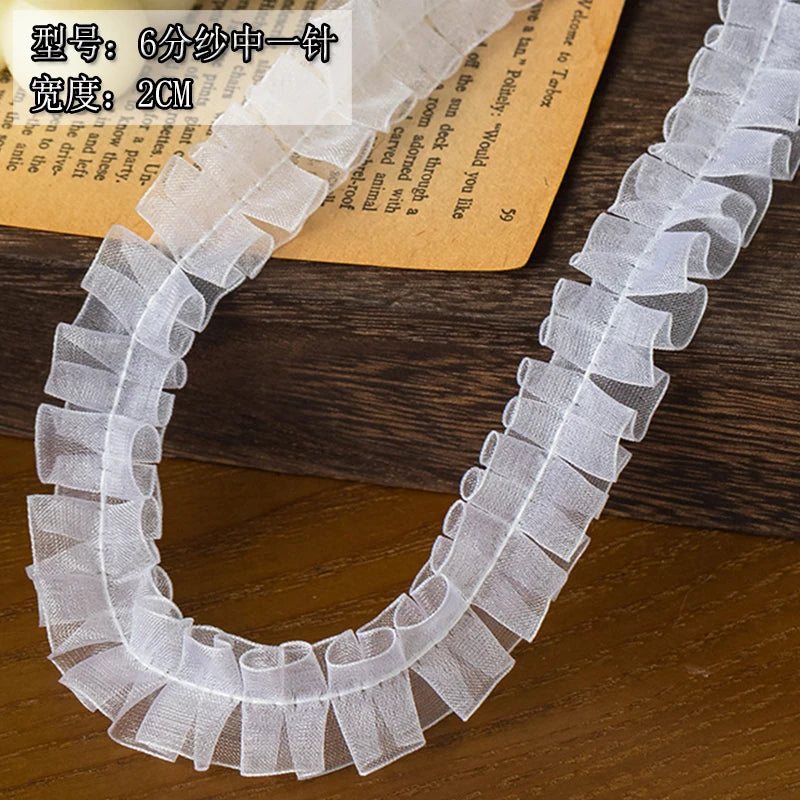 2Meters White Wedding Dresses Lace For Diy Sewing Ribbons Trimming Needlework Sewing Supplies Apparel Decor Handmade Material