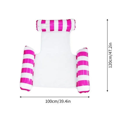 Portable Floating Mattress Quick-Inflate Lounger for Pool Beach All-Ages Summer Water Relaxation Beach Sunbathing Adult Swim Toy