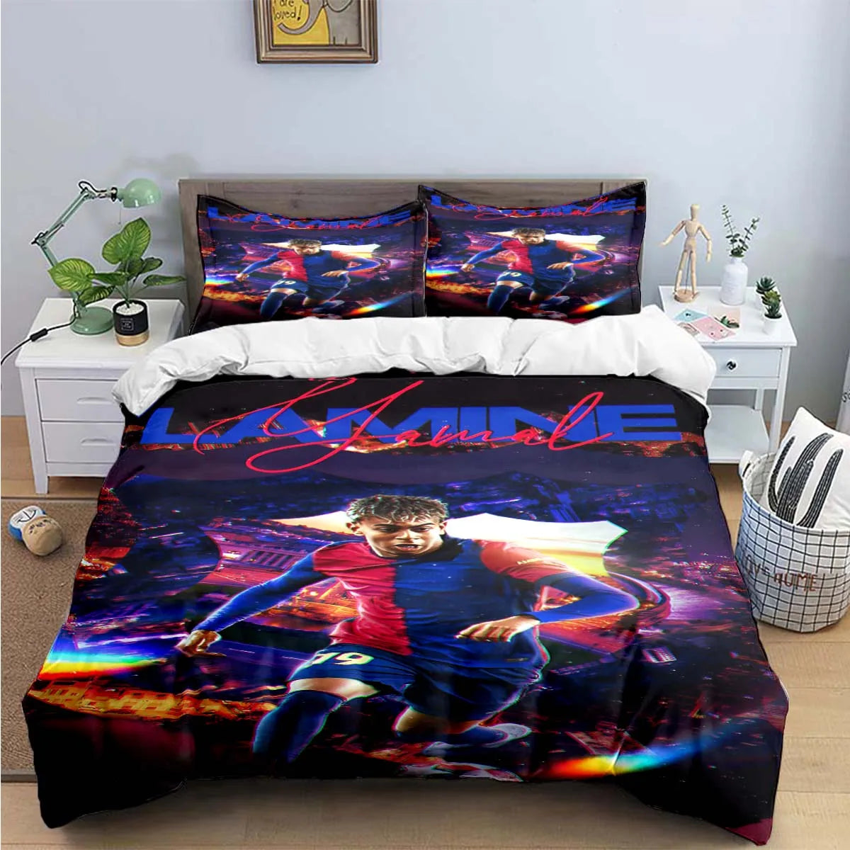 Spain Football Cenozoic Star L-Lamine Y-Yamal Bedding Sets Bed Supplies Set Duvet Cover Bed Comforter Set Bedding Set Gift