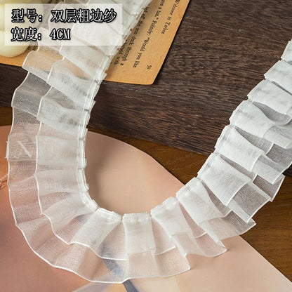 2Meters White Wedding Dresses Lace For Diy Sewing Ribbons Trimming Needlework Sewing Supplies Apparel Decor Handmade Material