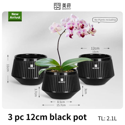 Meshpot Orchid Pot with Holes Plastic Flower Pot Decorative African Violet Pots with Air-Pruning and Good Air Circulation