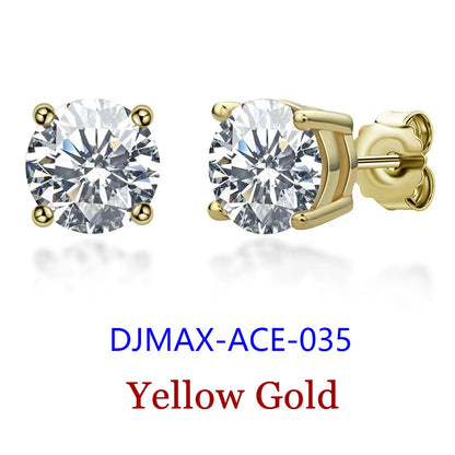 Premium 0.5-2ct Moissanite Diamond Stud Earrings for Women Orginal 925 Sterling Silver Screw Back Women Moissanite Earring 2025