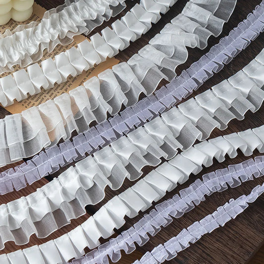 2Meters White Wedding Dresses Lace For Diy Sewing Ribbons Trimming Needlework Sewing Supplies Apparel Decor Handmade Material
