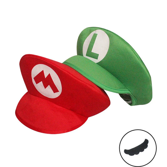 Mario Bros. Luigi Animation Cosplay Classic Hat Game Anime Figure Halloween Costume Unisex Kids Adults Baseball Cap Party Gift