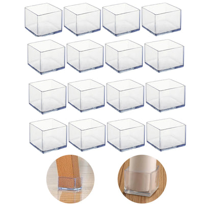 Furniture Leg Foot Protector Transparent Table And Chair Foot Cover Silicone Wear-resistant Cap Noise Reduction Protect Floor