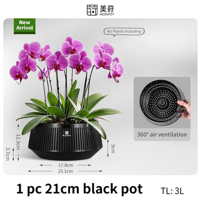 Meshpot Orchid Pot with Holes Plastic Flower Pot Decorative African Violet Pots with Air-Pruning and Good Air Circulation