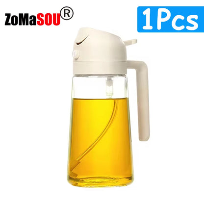 New!1-4Pcs 2in1 Oil Dispenser Bottle BBQ Cooking Oil Sprayer Olive Oil Pourers Sprayer for Kitchen Salad Baking Mister Vinegar