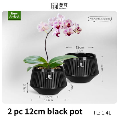 Meshpot Orchid Pot with Holes Plastic Flower Pot Decorative African Violet Pots with Air-Pruning and Good Air Circulation