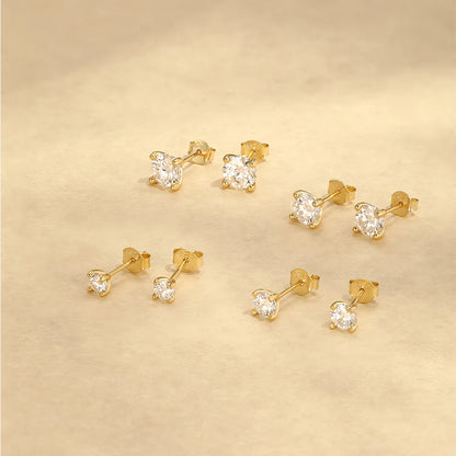 CANNER 0.25-1.2 Carat D Color Moissanite 925 Sterling Silver Stud Earring For Women Sparkling Piercing Earring Fine Jewelry Gift