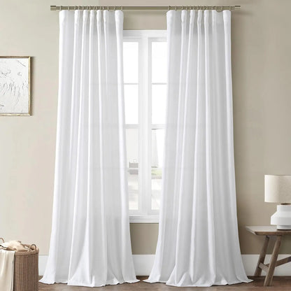 350cm Height Custom Made 270CM Length Sheer Curtain Solid Color Curtain Window Living Room Tulle Curtain Finished Curtain