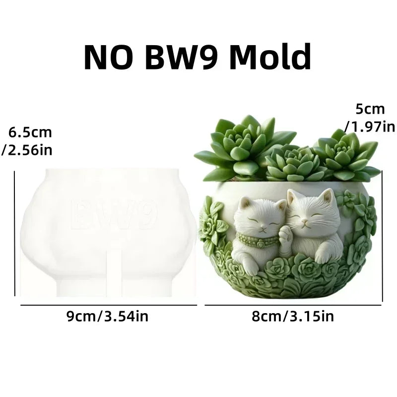 Mountain relief succulent plant flowerpot resin silicone mold mountain stream flowing water storage box candle cup gypsum molds