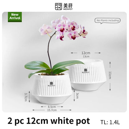 Meshpot Orchid Pot with Holes Plastic Flower Pot Decorative African Violet Pots with Air-Pruning and Good Air Circulation