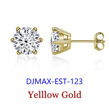 Premium 0.5-2ct Moissanite Diamond Stud Earrings for Women Orginal 925 Sterling Silver Screw Back Women Moissanite Earring 2025